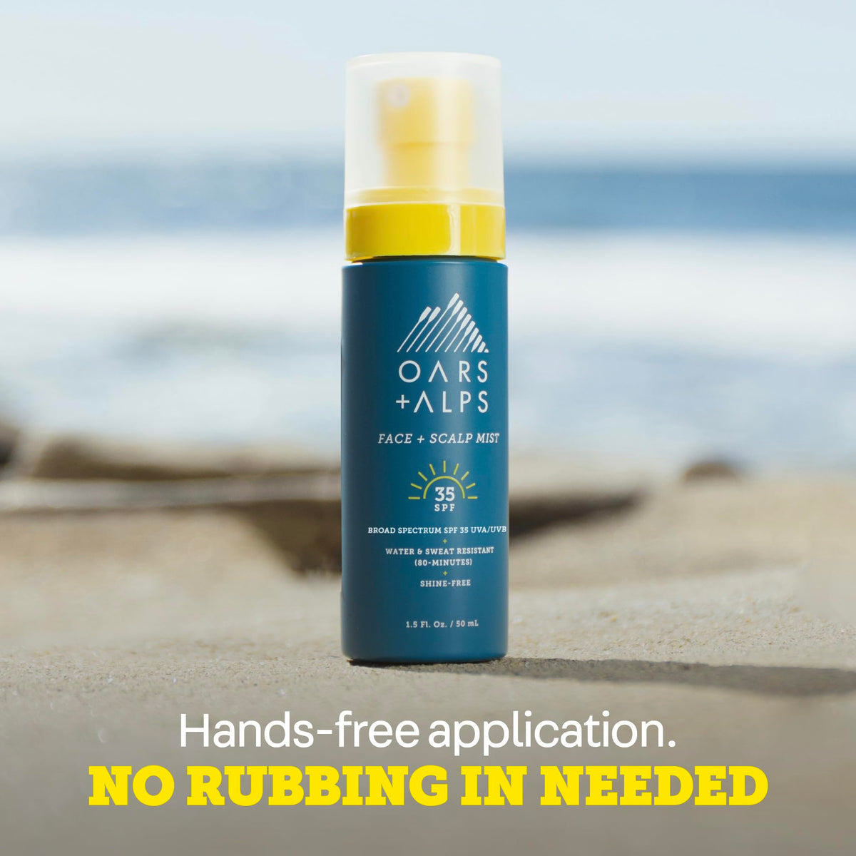 Oars + Alps 1.5oz bottle in a backpack for convenient travel protection