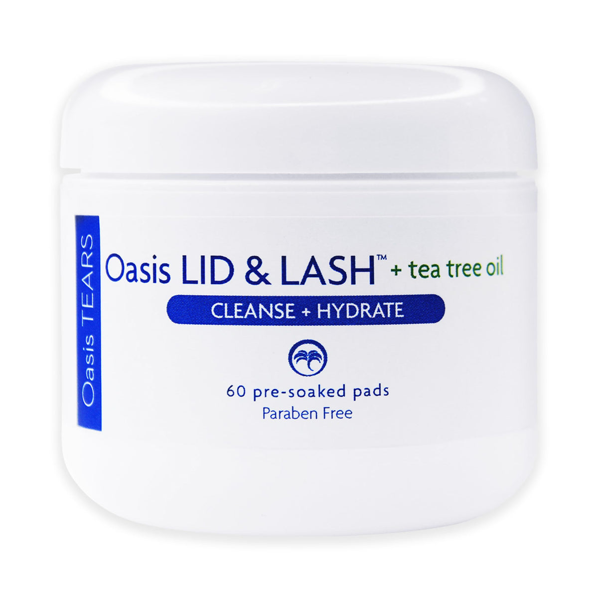 Oasis LID & LASH front packaging showing 60-count pack and benefits