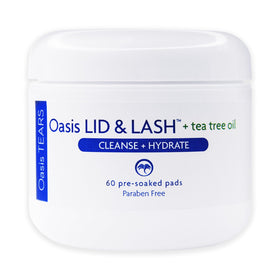 Oasis LID & LASH front packaging showing 60-count pack and benefits