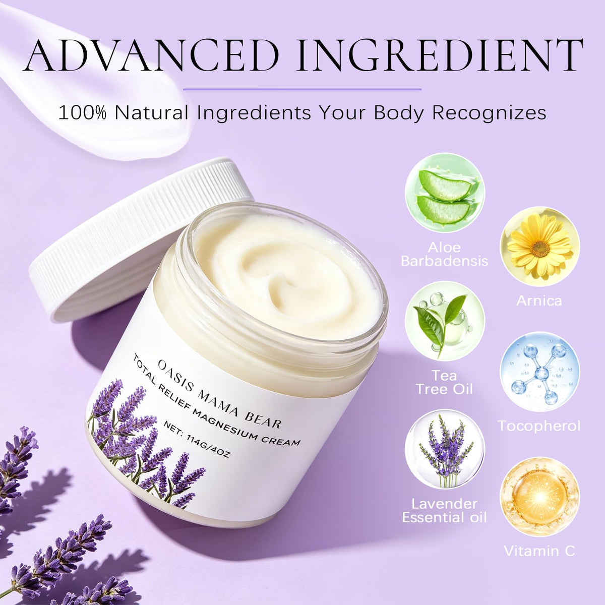 OASIS MAMA BEAR used on feet overnight, lifestyle scene showing comfortable nighttime hydration