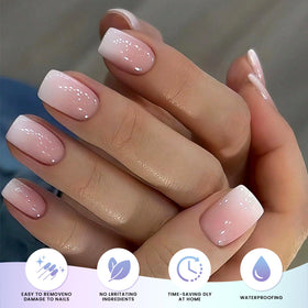 OAUEE close-up of gel strip texture highlighting smooth ombre and realistic gel depth