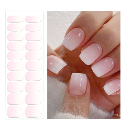 OAUEE front packaging showing pink ombre strips and kit components for easy at-home use