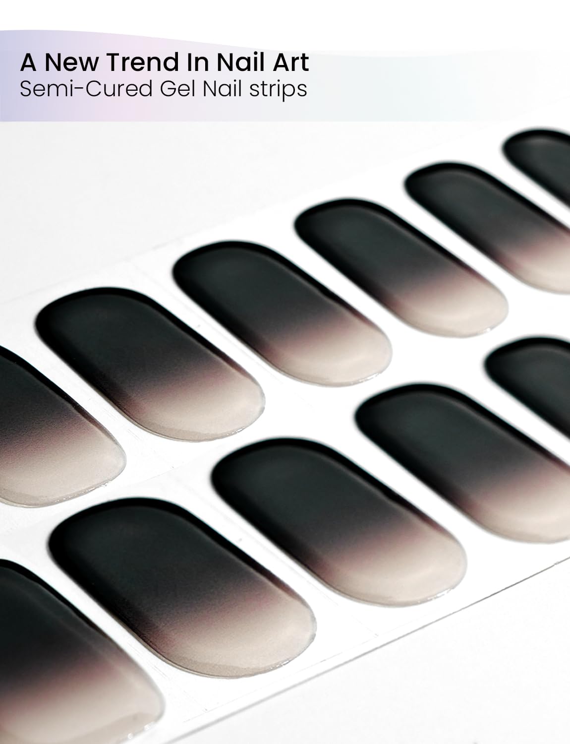 Oauee close-up showing gradient gel texture and glossy finish benefit