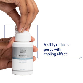 Obagi Medical bottle held in hand to show 5 fl oz size and travel-friendly scale
