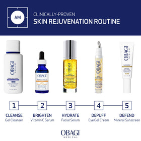 Obagi Medical before and after under-eye scale showing visible brightening