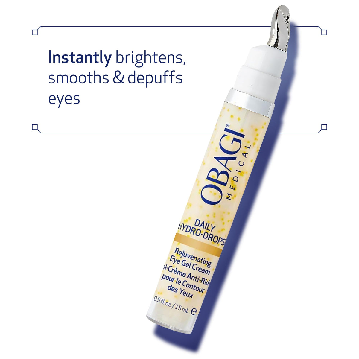 Obagi Medical gel texture swatch highlighting lightweight hydration