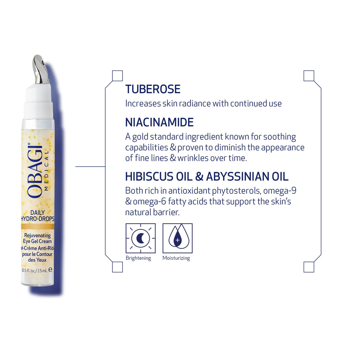Obagi Medical ingredients label close-up emphasizing dermatologist-tested formula