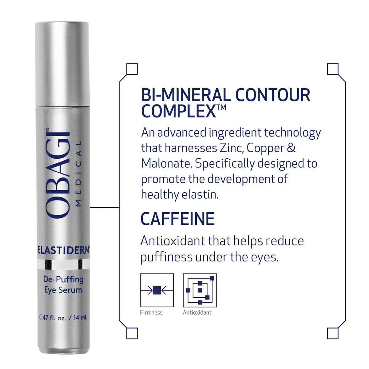 Obagi ELASTIderm held in hand to show 0.47 oz scale and travel friendly benefit