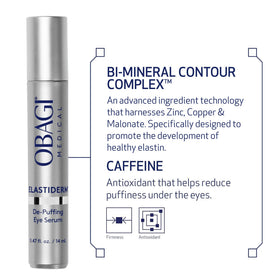 Obagi ELASTIderm held in hand to show 0.47 oz scale and travel friendly benefit