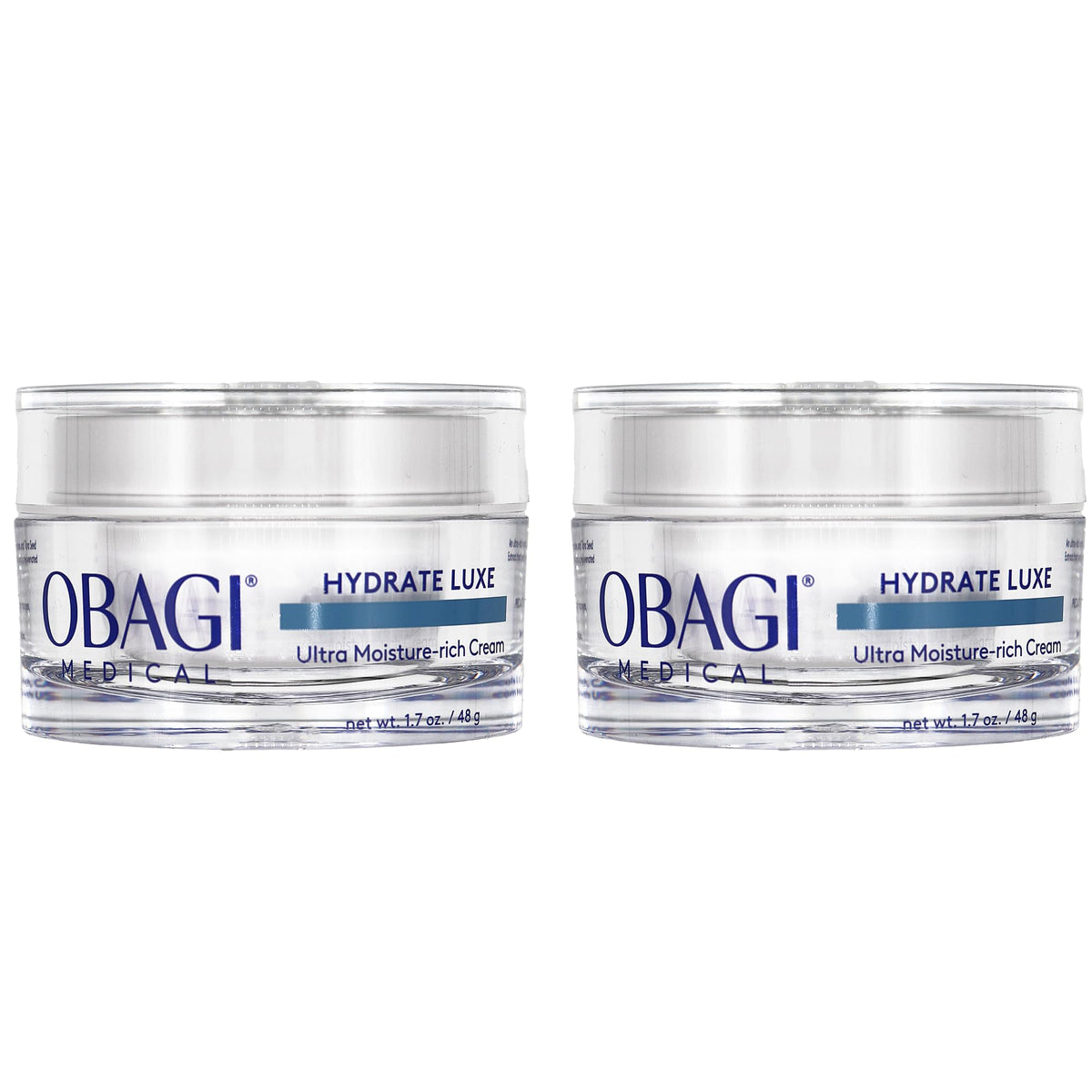 Obagi Medical front packaging showing two jars, conveys clinical trust
