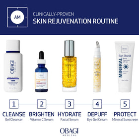 Obagi Medical label detail highlighting key ingredients and clinical testing information