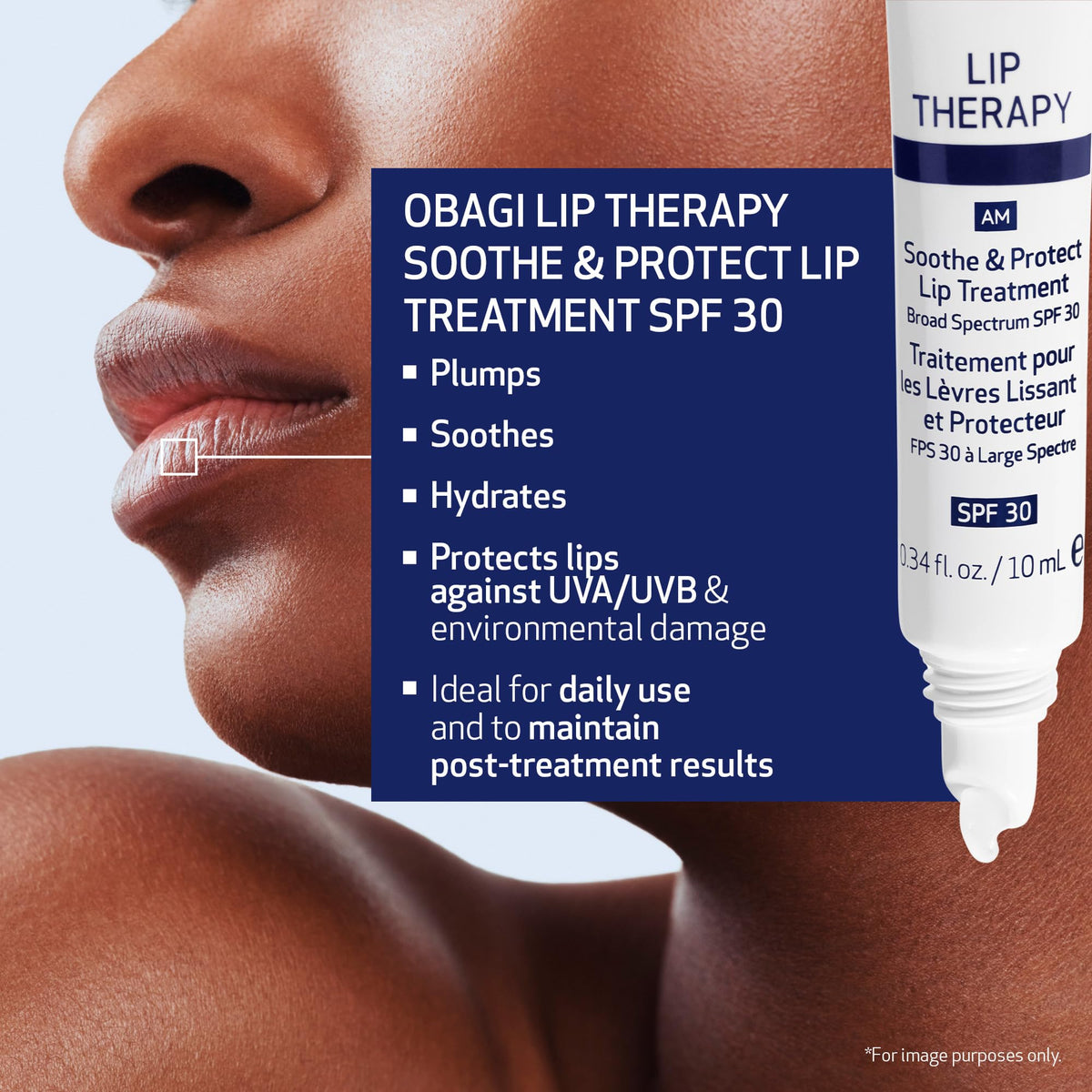Obagi Medical open tube texture highlighting smooth non-greasy finish benefit