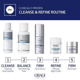 Obagi Medical bottle beside a ruler showing 5 fl oz scale and travel convenience benefit
