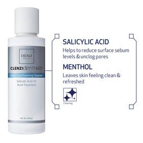 Obagi Medical bottles staged in bathroom conveying daily routine and refreshment benefit