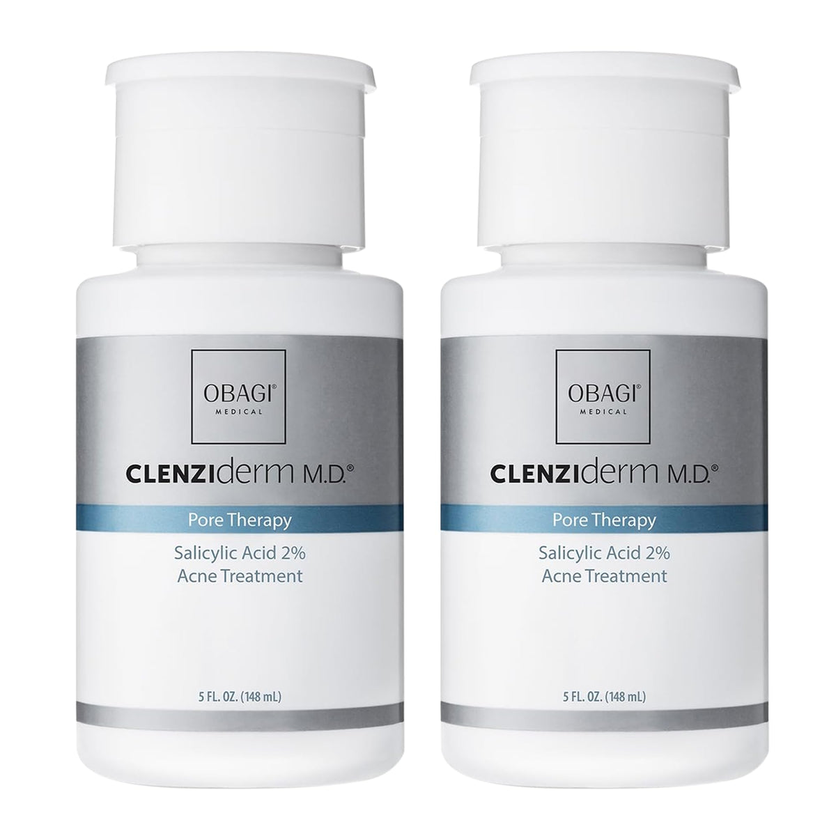 Obagi Medical bottle front packaging showing product and clear labeling benefit