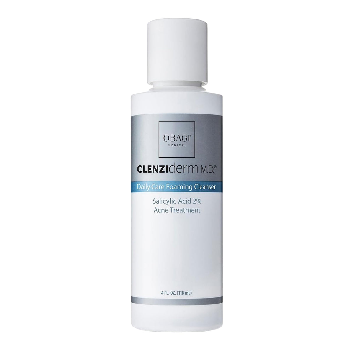 Obagi Medical front packaging showing bottle and clear branding benefits clearer skin