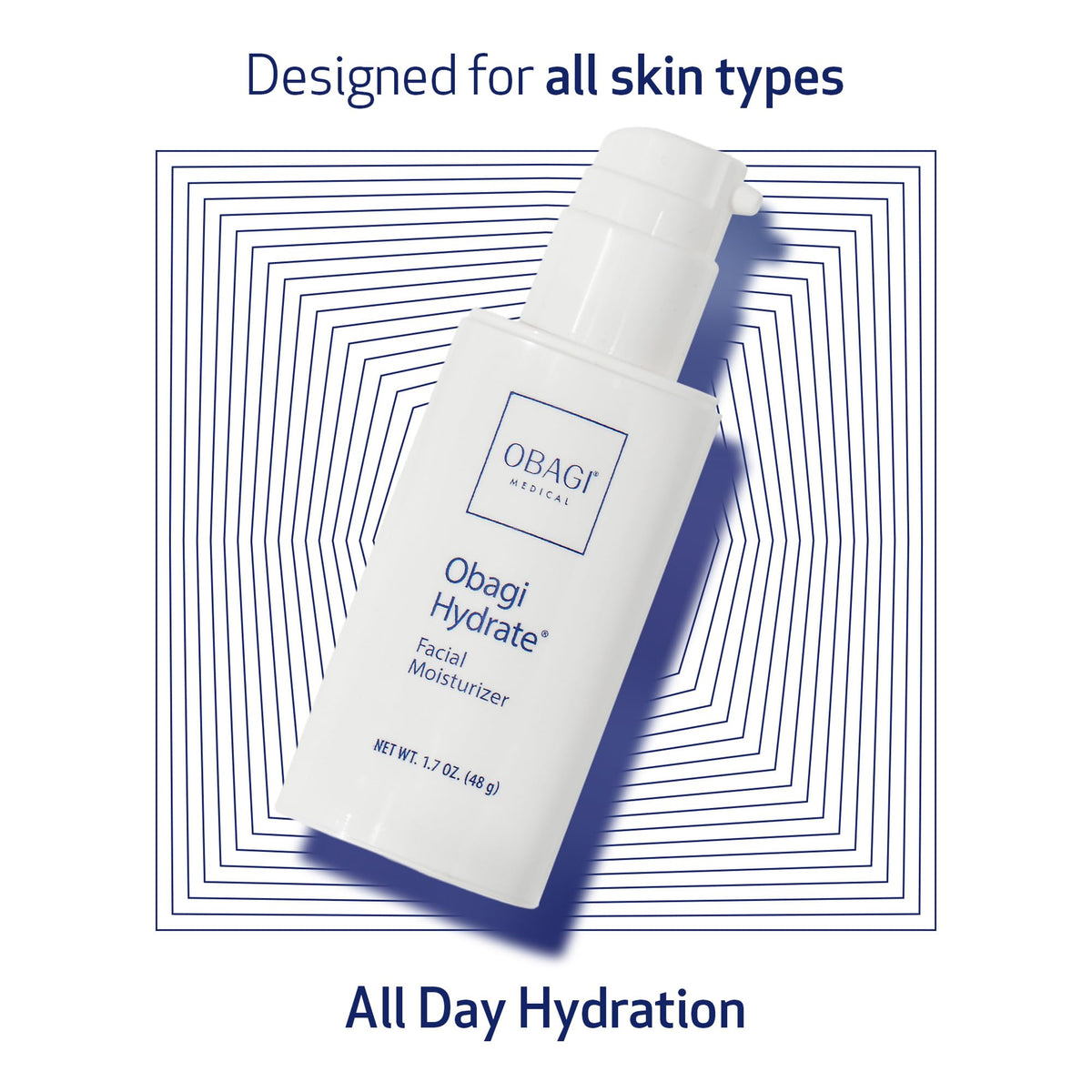 Obagi Medical pump application demonstrating easy dispensing