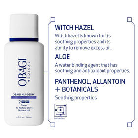 Obagi Medical toner on cotton pad showing gentle application and clean pores
