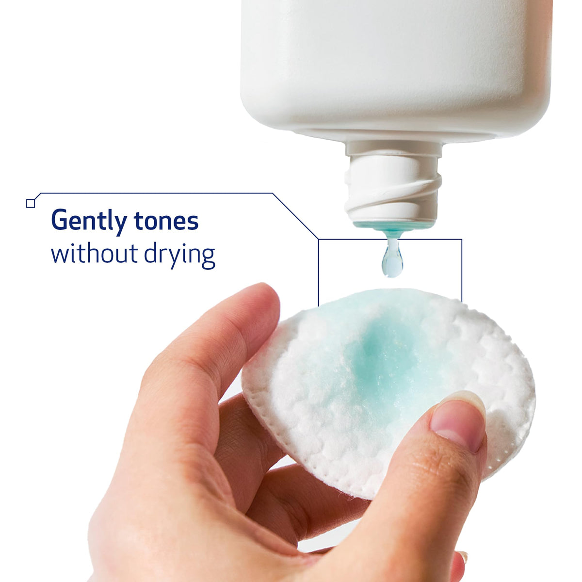 Obagi Medical toner pour and liquid texture demonstrating lightweight, non-drying feel