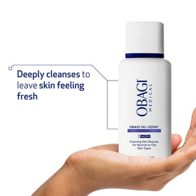 Obagi Medical Nu-Derm close-up texture view highlighting light airy foam
