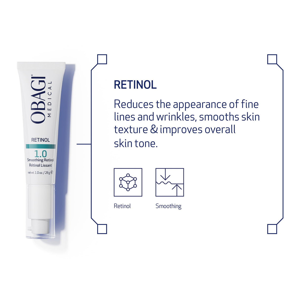 Obagi Medical Obagi360 Retinol 1.0 tube and box set conveying professional presentation
