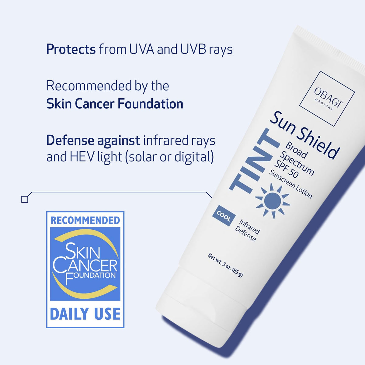 Obagi Medical back label close-up showing ingredients and usage guidance