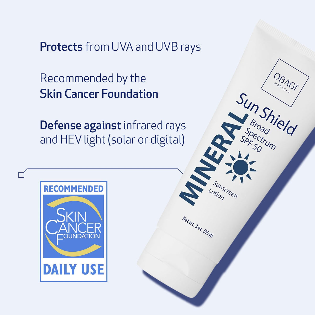 Obagi Medical tube cap detail highlighting leak-resistant design