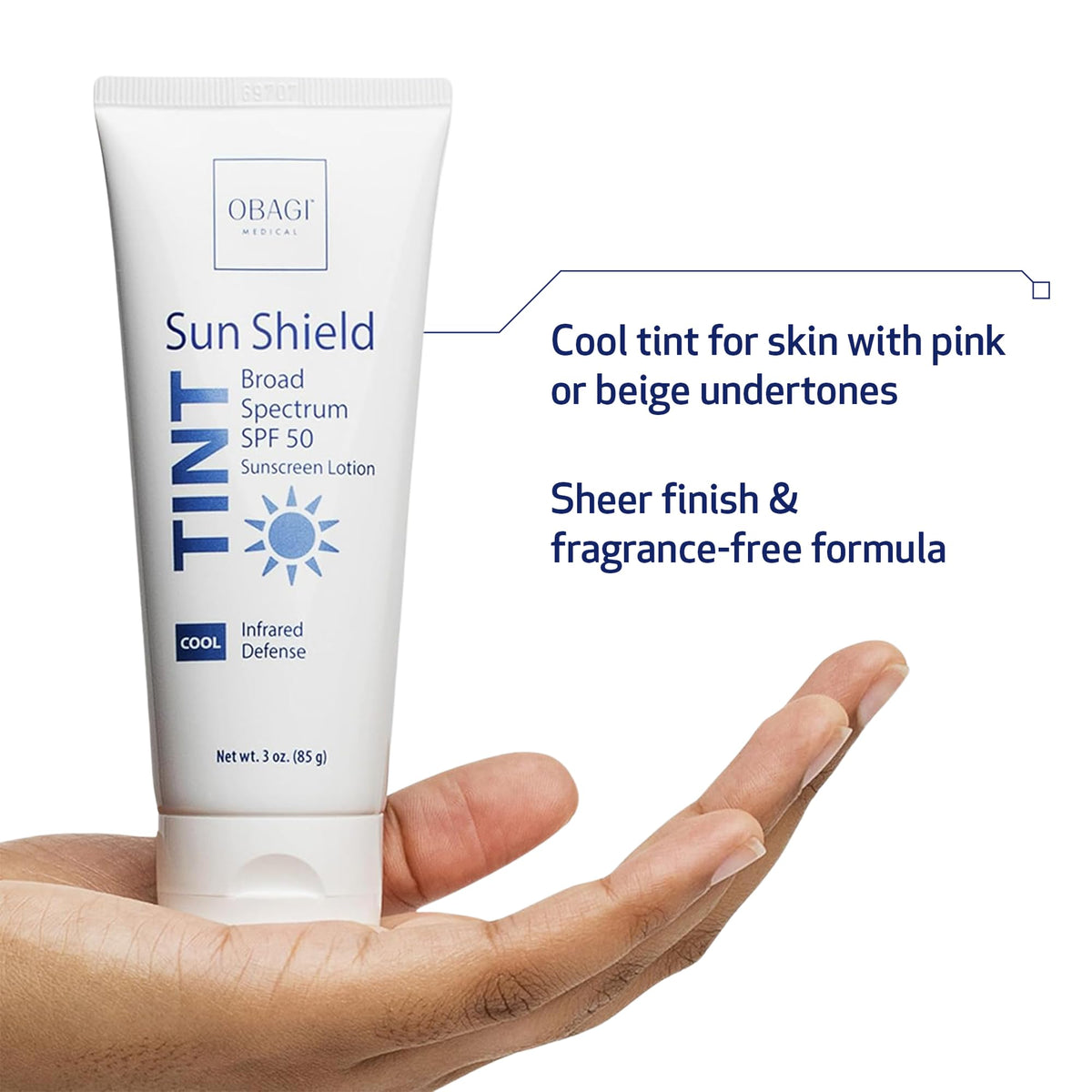 Obagi Medical texture close-up revealing sheer cool tint and lightweight finish