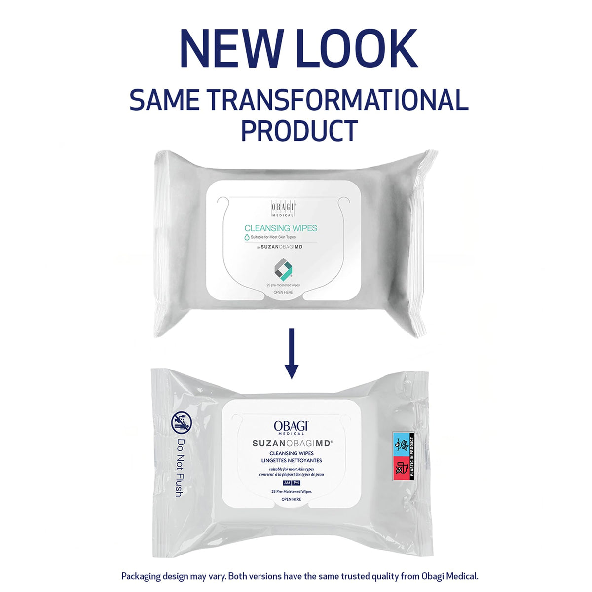 Obagi Medical close-up of textured wipe fabric showing gentle cleansing benefit