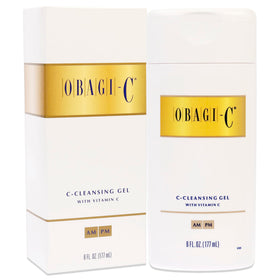 Obagi Medical gel texture and light foam on fingertips demonstrating gentle cleansing