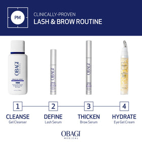 Obagi Nu-Cil bottle label zoom highlighting brand and ingredient clarity