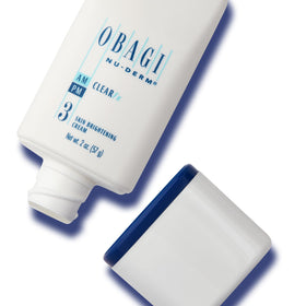 Obagi Medical cream on bathroom shelf showing routine integration benefit