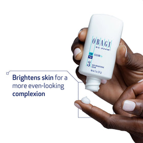 Obagi Medical texture close-up of Clear FX cream showing smooth application benefit