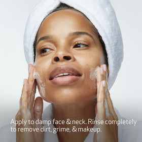 Obagi Medical hand application demonstrating smooth lather and quick rinse