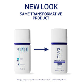 Obagi Medical toner cap and nozzle detail highlighting easy, no-spill dispensing