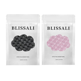 Obemary Blissal front view showing two packaged 48-inch towels for full-body reach
