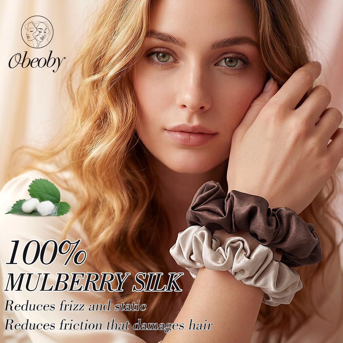 obeoby close-up of 19 momme mulberry silk weave highlighting smoothness