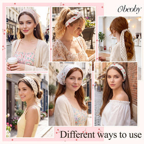 obeoby all four floral prints laid flat to show color options and patterns