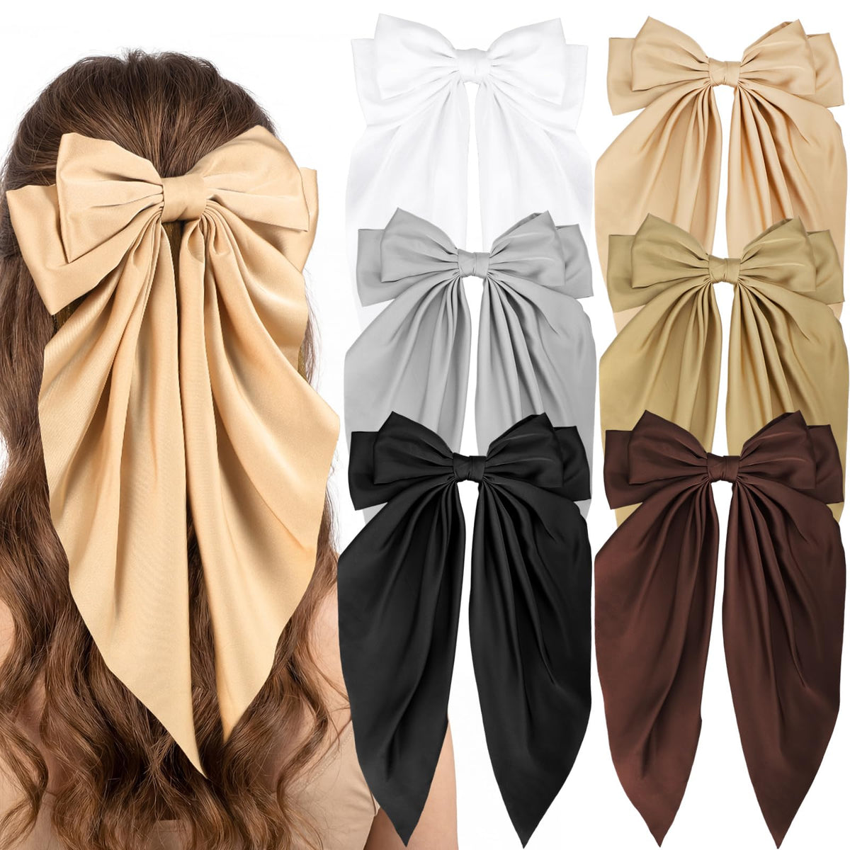 obeoby front packaging showing six large satin bows and color selection for gifting