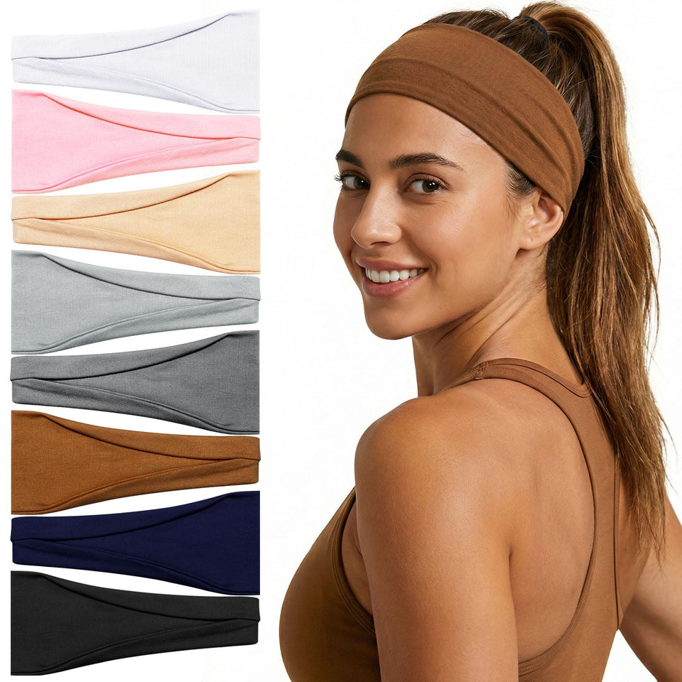 obeoby front pack view showing eight headbands and colors for easy outfit matching