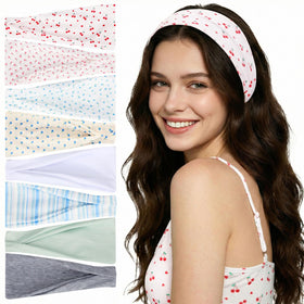 obeoby front pack view showing eight printed headbands and instant outfit variety