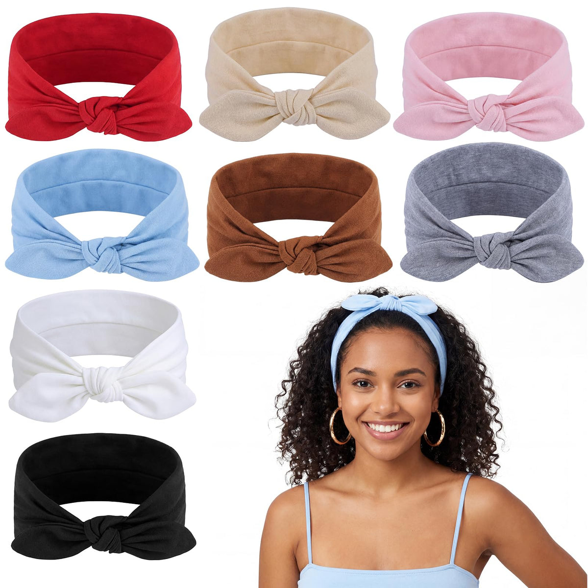 obeoby front packaging showing eight colorful headbands and assortment benefit