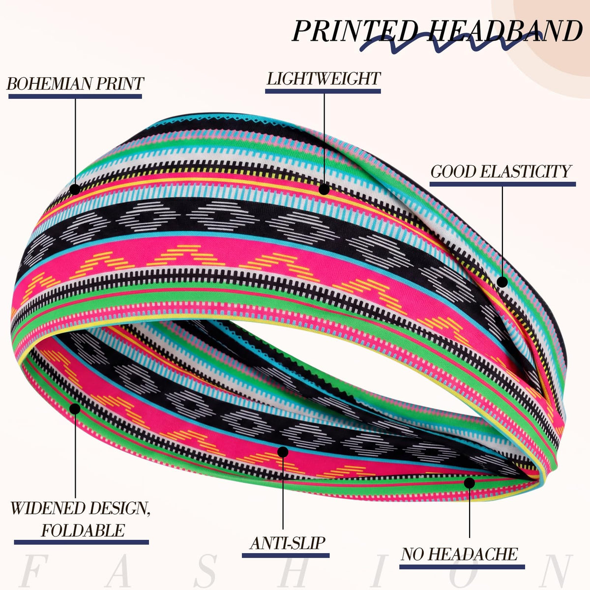obeoby folded headband demonstrating adjustable width and styling options