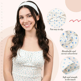 obeoby headband worn by model outdoors demonstrating non-slip hold