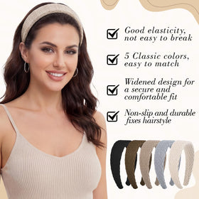 obeoby headband worn by model demonstrating secure, stylish fit