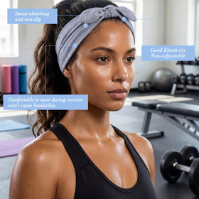 obeoby worn during yoga illustrating sweat control and stable hold