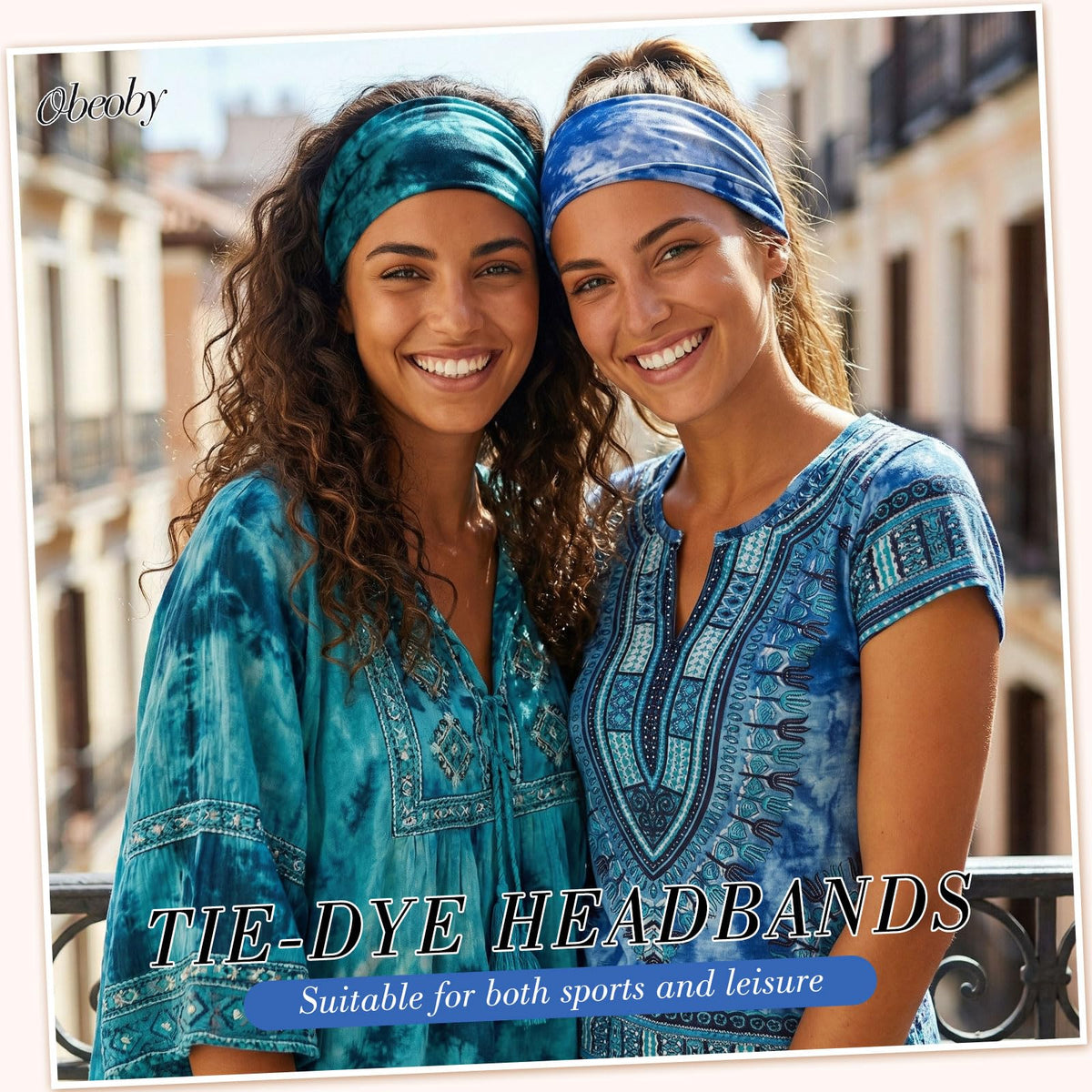 obeoby headband on runner, secure fit and breathable for active use