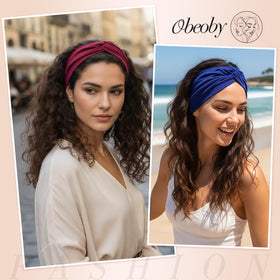 obeoby scale comparison hand showing headband size and stretch for thicker hair