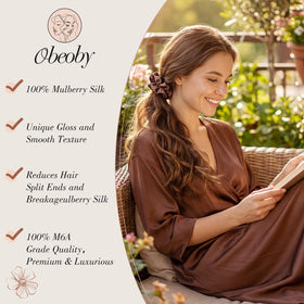 obeoby scrunchie worn on wrist as accessory for easy styling