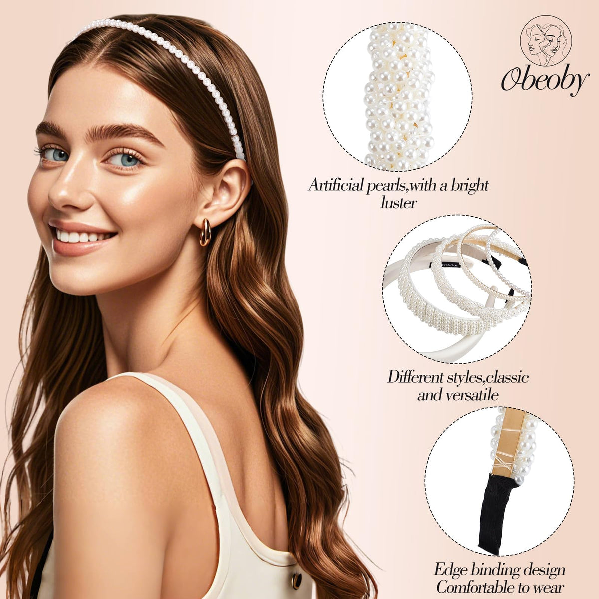 obeoby full set laid flat showing five distinct headband styles